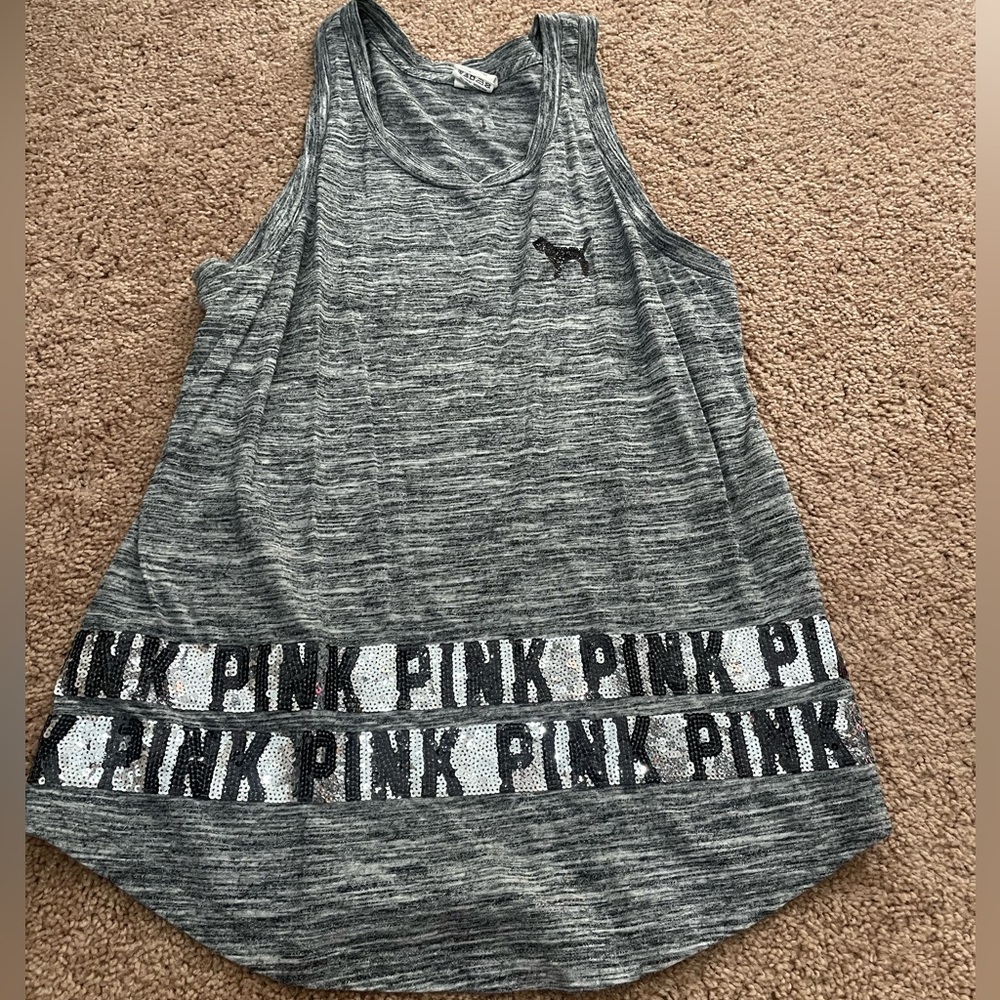 Vs pink bling tank top